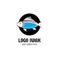 Fish logo template. Creative vector symbol