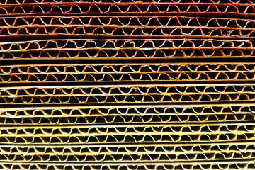 colorful stack side view corrugated cardboard