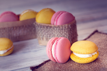 Fototapeta na wymiar the French tradition - colorful macaroons