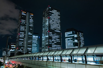 Naklejka premium 大阪ビジネスパーク 夜景