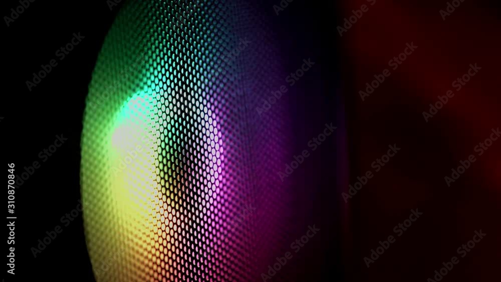 Poster close up of computer rgb gaming, illuminated by colored led
