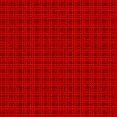 Red checkered fabric texture Seamless pattern. Vector stock Holiday surface design. Knitted fabric backround for Merry Christmas winter fashion