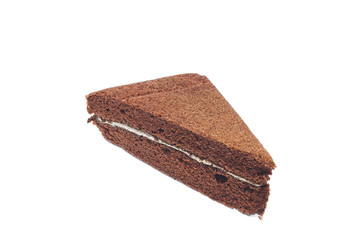 Sweet tasty Chocolate cake great Triangle shape isolated on white background