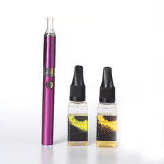 E cigarette ,vaping devices and bottles with vape liquid on white background.