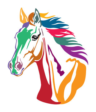 Colorful decorative horse 8