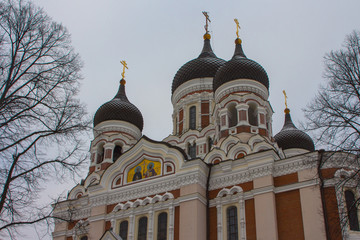 Fototapeta na wymiar View of a Alexander Nevsky Cathedral in Tallinn. Estonia