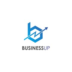Business Up logo simple and modern