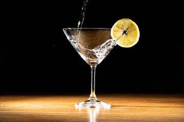 Serving cocktail