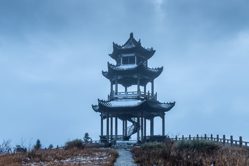 Ancient architecture gazebo in the park, China