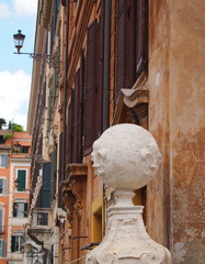 Border detail in Rome, Italy