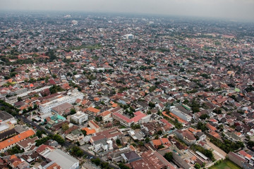 Yogyakarta City view, aerial photography