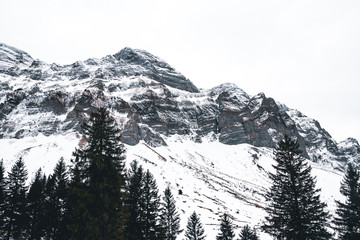 Obraz premium Swiss Mountains In The Winter, Switzerland.