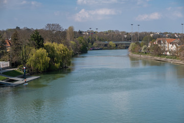 River streams in a beautyful landscape at Joinville