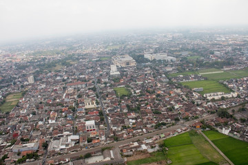 Fototapeta na wymiar Yogyakarta City view, aerial photography