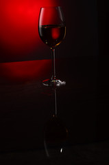 glass of wine studio shooting