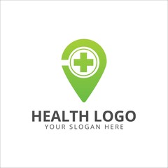 Health point logo design. Medical healthcare logo design