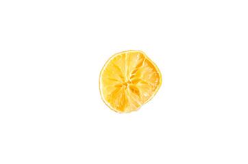 Waste rotten lemon isolated on white background 