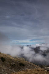 Fototapeta na wymiar Die Allgäuer Alpen vom Nebelhorn