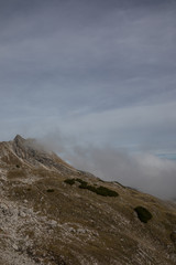 Obraz premium Die Allgäuer Alpen - Das Nebelhorn im Herbst