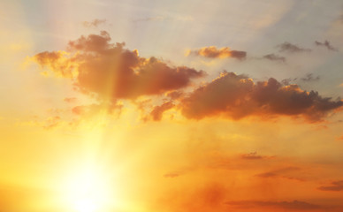 sky with cloud at sunset