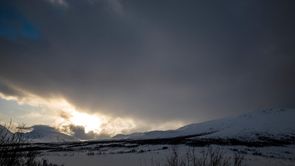 Sonnenuntergang &uuml;ber Norwegen