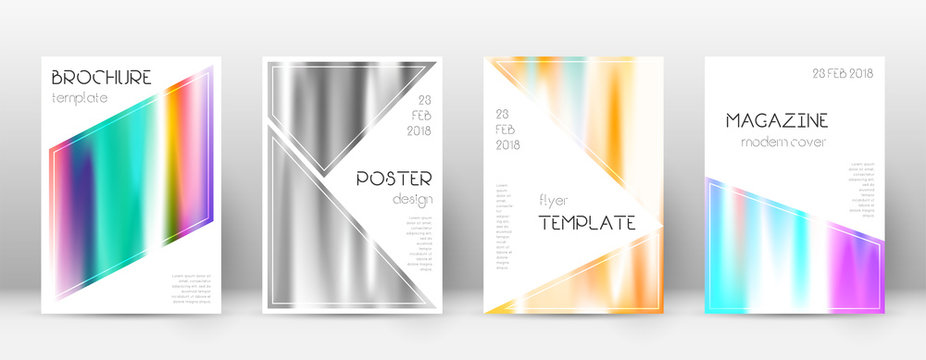 Flyer layout. Triangle splendid template for Broch