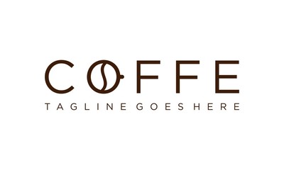 Creative coffee icon for logo design concept