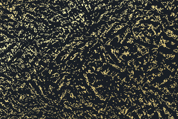 Golden vector pattern. Gold and black background. Abstract creased texture. Sample illustration for decoration, tile, wall design, interior, package