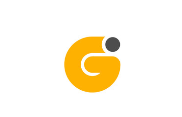 letter G logo alphabet design icon for business yellow grey