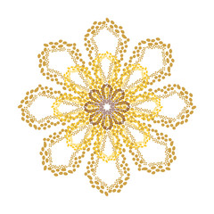Eight-petalled mandala. Hand drawn vector illustration. Unconventional ornament