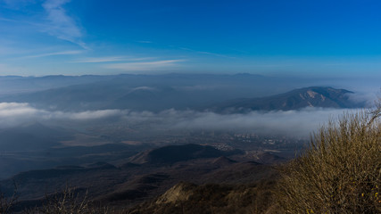 Caucasus mountain and clouds