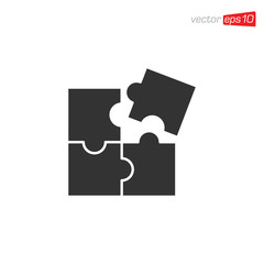Puzzle Pieces Icon Design Vector