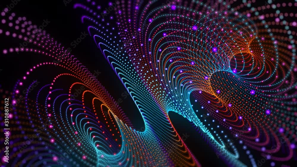 Wall mural seamless abstract fractal design in 3d space.