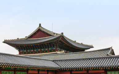 Obraz premium day time detail View of old Seoul Gyeongbokgung palace