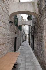 narrow street in old town