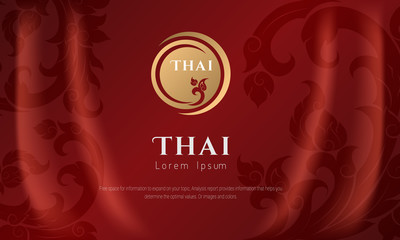 Thai pattern traditional concept, The Arts of Thailan, Seamless background, Vector illustration.