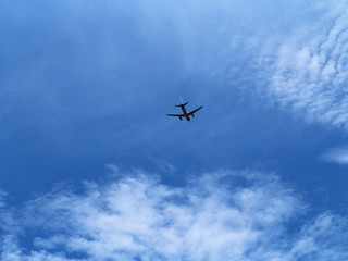 A plane in the sky