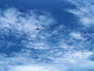 A plane in the sky