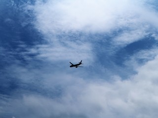 Fototapeta na wymiar A plane in the sky
