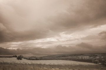 Fototapeta na wymiar Schottlands Highlands in Infrarot
