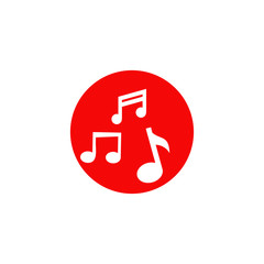 Music note symphony icon logo design vector template