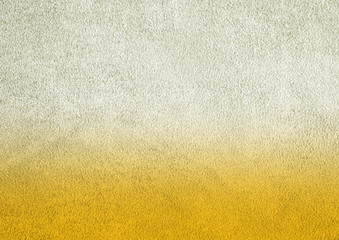 Texture of genuine leather. Suede leather texture closeup. Gray and yellow background.