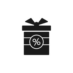 Gift box sign discount icon. Present symbol. Vector