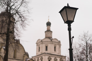 Fototapeta na wymiar old Savior St. Andronicus Monastery, Moscow