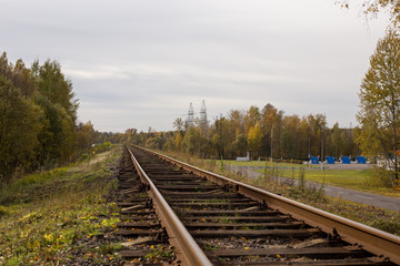 Obraz premium Railway going to the horizon