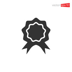 Rosette Medals Icon Design Vector