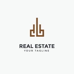real estate logo modern design template 