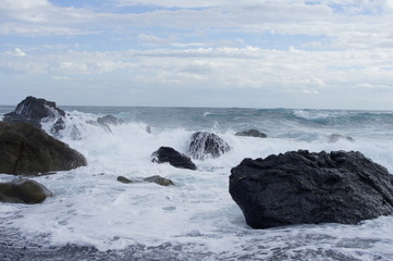 Fototapeta na wymiar The sea of ​​swell Kochi