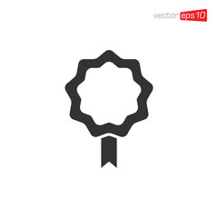 Rosette Medals Icon Design Vector