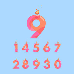 set of birthday candles